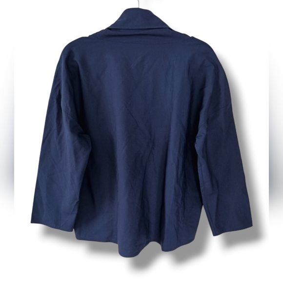 Club Monaco Navy Funnel Neck Oversized Top 💙🤍 XS - Picture 3 of 5